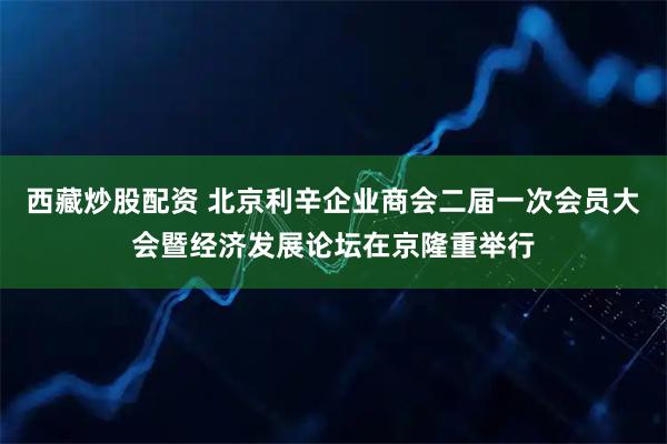 西藏炒股配资 北京利辛企业商会二届一次会员大会暨经济发展论坛在京隆重举行